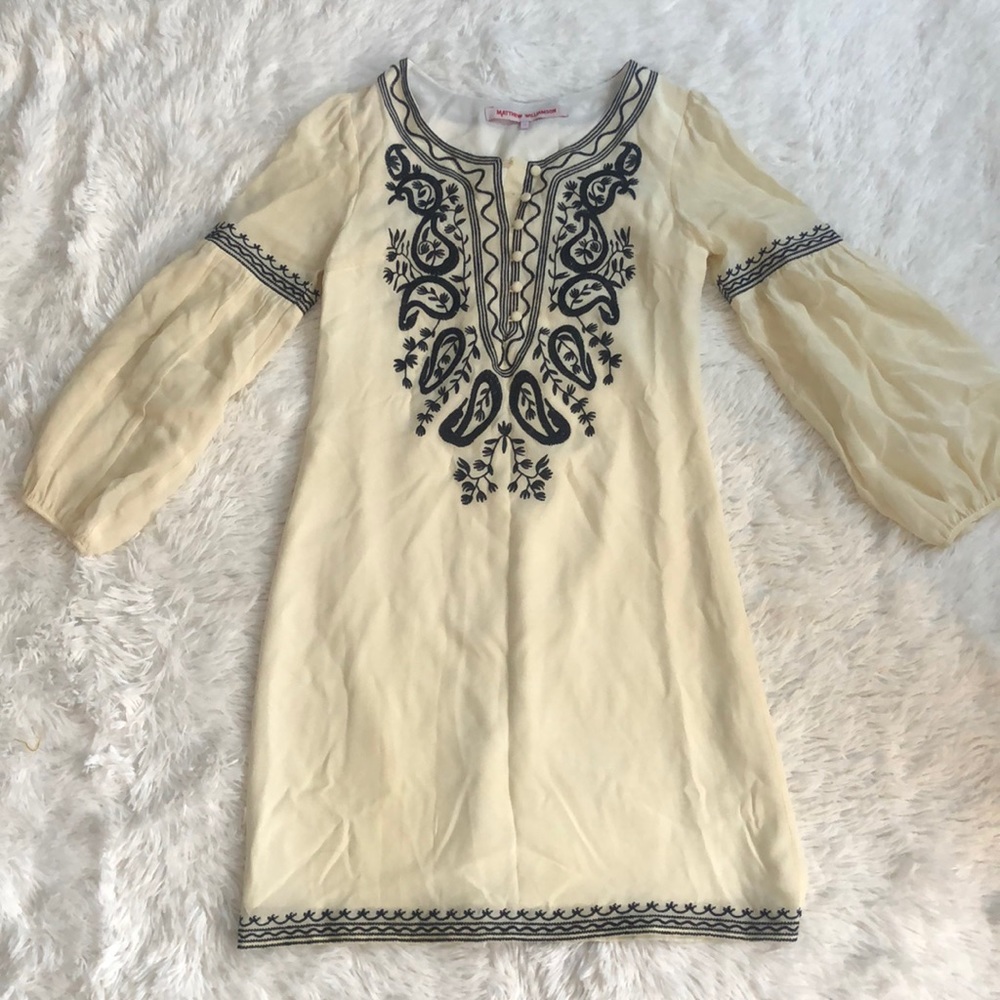 Matthew Williamson Designer 100% Silk Embroidery Dress 🔥🖤